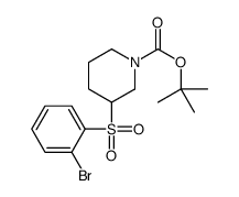 3-(2-溴苯磺酰基)-哌啶-1-羧酸叔丁酯结构式