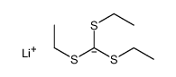 lithium,bis(ethylsulfanyl)methylsulfanylethane Structure