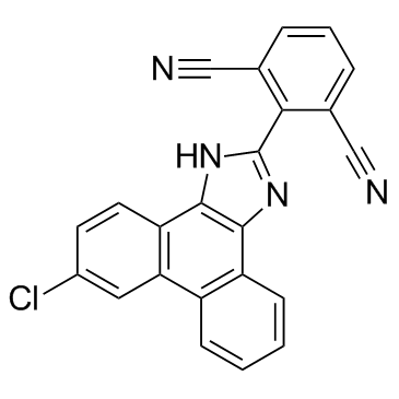 2-(9-氯-1H-菲酚[9,10-d]咪唑-2-基)-1,3-苯二甲腈结构式