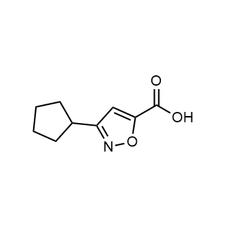 3-Cyclopentyl-1,2-oxazole-5-carboxylicacid Structure