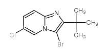 3-溴-2-叔丁基-6-氯咪唑并[1,2-a]吡啶结构式