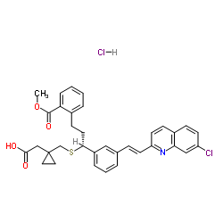 2'-Des(1-羟基-1-甲基乙基)-2'-甲基羧基孟鲁司特盐酸盐结构式