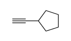 Cyclopentylacetylene Structure
