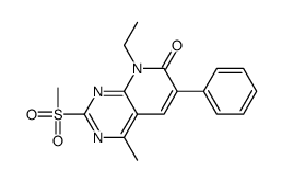 8-ethyl-4-methyl-2-methylsulfonyl-6-phenylpyrido[2,3-d]pyrimidin-7-one Structure