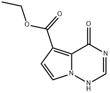4-氧代-1,4-二氢吡咯[2,1-F][1,2,4]三嗪-5-羧酸乙酯结构式