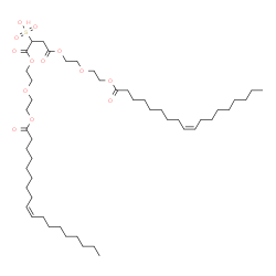 (Z,Z)-1,4-bis[2-[2-[(1-oxooctadec-9-enyl)oxy]ethoxy]ethyl] 2-sulphosuccinate Structure