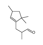 alpha,3,5,5-tetramethylcyclopent-1-ene-1-propionaldehyde结构式