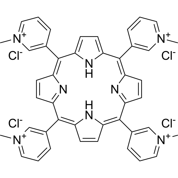 meso-Tetra (N-methyl-3-pyridyl) porphine tetrachloride structure