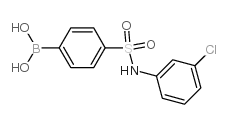 4-(N-(3-氯苯基)磺酰基)苯硼酸结构式