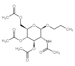 丙基2-乙酰氨基-3,4,6-三-O-乙酰基-2-脱氧-bD-吡喃葡萄糖苷结构式