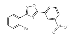 3-(2-溴苯基)-5-(3-硝基苯基)-1,2,4-噁二唑结构式