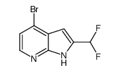4-溴-2-(二氟甲基)-1H-吡咯并[2,3-B]吡啶结构式