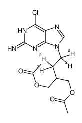 9-(4-Acetoxy-3-acetoxymethylbutyl)-2-amino-6-chloropurine-d4 Structure