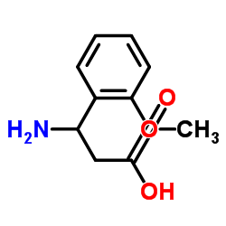 DL-3-氨基-3-(2-甲氧基苯基)丙酸结构式