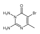 2,3-diamino-5-bromo-6-methyl-4(3H)-pyrimidinone结构式