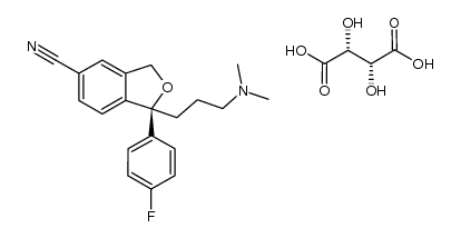 (S)-citalopram (L)-tartrate Structure