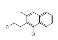 4-chloro-3-(2-chloroethyl)-2,8-dimethylquinoline结构式