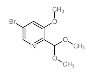 5-溴-2-(二甲氧基甲基)-3-甲氧基吡啶结构式