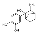 3-amino-2-(3,4-dihydroxyphenyl)-2-hydroxybicyclo(2.2.1)heptane结构式