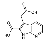 2-羧基-1H-吡咯并[2,3-B]吡啶-3-乙酸结构式