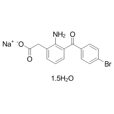 bromfenac sodium salt sesquihydrate Structure