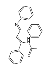 N-((1Z,3Z)-1,3-diphenyl-3-(phenylimino)prop-1-en-1-yl)acetamide结构式