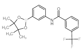 5-[3-(三氟甲基)苯甲酰胺]苯硼酸频哪酯结构式
