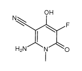 2-amino-5-fluoro-4-hydroxy-1-methyl-6-oxo-1,6-dihydropyridine-3-carbonitrile结构式