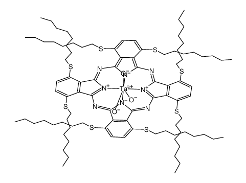 1,4,8,11,15,18,22,25-octaoctylthiophthalocyaninatotantalum(V) trihydroxide Structure