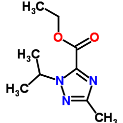 1H-1,2,4-Triazole-5-carboxylic acid, 3-Methyl-1-(1-Methylethyl)-, ethyl ester Structure