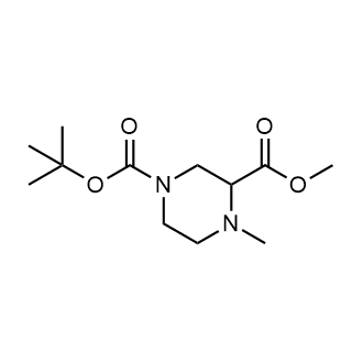 1-叔丁基3-甲基4-甲基哌嗪-1,3-二羧酸酯结构式