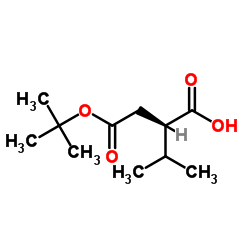 (S)-4-叔丁氧-2-异丙基-4-氧丁酸结构式