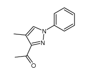 1-(4-methyl-1-phenyl-1H-pyrazol-3-yl)-ethanone Structure