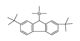 (2,7-ditert-butyl-9H-fluoren-9-yl)-trimethylsilane结构式