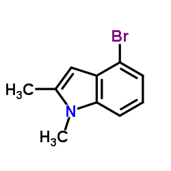 4-Bromo-1,2-dimethyl-1H-indole结构式
