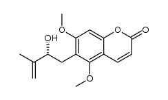 2H-​1-​Benzopyran-​2-​one, 6-​[(2R)​-​2-​hydroxy-​3-​methyl-​3-​buten-​1-​yl]​-​5,​7-​dimethoxy结构式