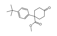 1-(4-叔丁基苯基)-4-氧代环己烷羧酸甲酯结构式