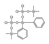 dichloro-[[dichloro(trimethylsilyloxy)silyl]oxy-diphenylsilyl]oxy-trimethylsilyloxysilane结构式