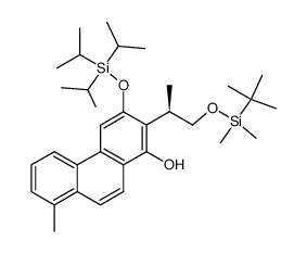 (R)-2-(1-((tert-butyldimethylsilyl)oxy)propan-2-yl)-8-methyl-3-((triisopropylsilyl)oxy)phenanthren-1-ol结构式