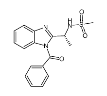 1-benzoyl-2-(α‐N‐methylsulfonylaminoethyl)benzimidazole结构式