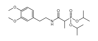 diisopropyl (1-((3,4-dimethoxyphenethyl)amino)-1-oxopropan-2-yl)phosphonate Structure