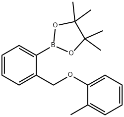2-(2-甲基苯氧基甲基)苯硼酸频哪醇酯结构式