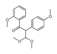 3,3-dimethoxy-1-(2-methoxyphenyl)-2-(4-methoxyphenyl)propan-1-one Structure
