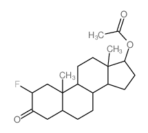 (2-fluoro-10,13-dimethyl-3-oxo-1,2,4,5,6,7,8,9,11,12,14,15,16,17-tetradecahydrocyclopenta[a]phenanthren-17-yl) acetate结构式