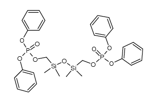 tetraphenyl ((1,1,3,3-tetramethyldisiloxane-1,3-diyl)bis(methylene)) bis(phosphate) Structure