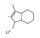 lithium,1,3-dimethyl-1,2,3a,4,5,6,7,7a-octahydroinden-2-ide结构式
