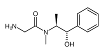 (+)-2-氨基-N-[(1S,2S)-(2-羟基-1-甲基-2-苯基)乙基]-N-甲基乙酰胺结构式