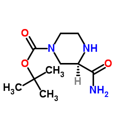 (R)-1-boc-哌嗪-3-酰胺结构式