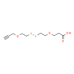 Propargyl-PEG1-SS-PEG1-acid结构式