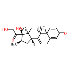 (16α)-17,21-Dihydroxy-16-methylpregna-1,4,7,9(11)-tetraene-3,20-dione Structure